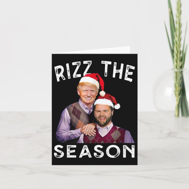 Rizz Die Jahreszeit Funny Trump Vance Weihnachten Karte (Vorderseite)