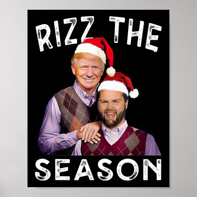Rizz Die Jahreszeit Funny Trump Vance Weihnachten Poster (Vorne)