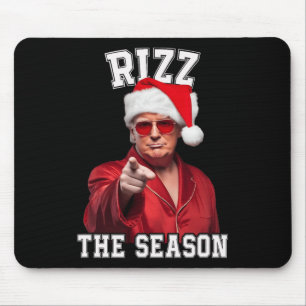 Rizz Die Jahreszeit Funny Trump Weihnachten Santa  Mousepad