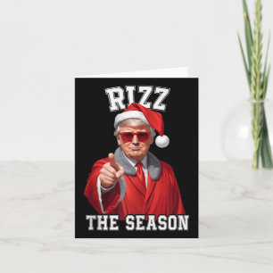 Rizz Die Jahreszeit Funny Trump Weihnachtsmann Karte