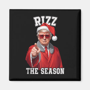 Rizz Die Jahreszeit Funny Trump Weihnachtsmann Magnet