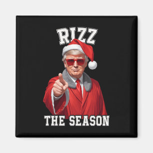 Rizz Die Jahreszeit Funny Trump Weihnachtsmann Magnet