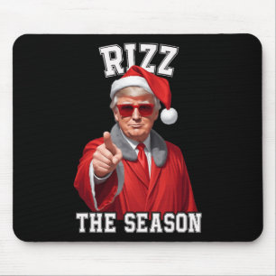 Rizz Die Jahreszeit Funny Trump Weihnachtsmann Mousepad
