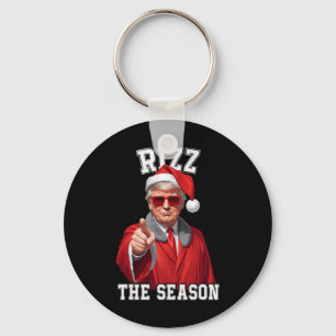Rizz Die Jahreszeit Funny Trump Weihnachtsmann Schlüsselanhänger