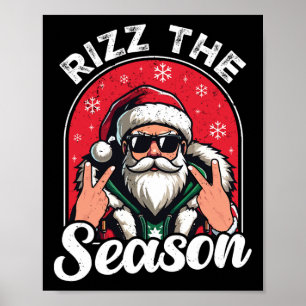 Rizz Die Saison Lustiger Spruch Weihnachtsmann Riz Poster