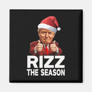 Rizz Die Weihnachtszeit Funny Trump Santa Pajama Magnet