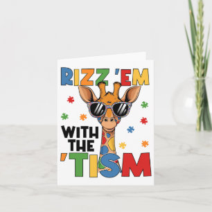 Rizz Em mit dem Tismus Autistische Giraffe Autismu Karte