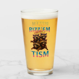 Rizz Em With The Tism Meme Autismus Lustiger Wasch Glas