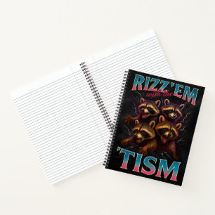 Rizz Em With The Tism Meme Autismus Lustiger Wasch Notizbuch