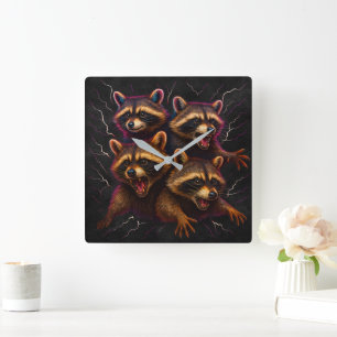 Rizz Em With The Tism Meme Autismus Lustiger Wasch Quadratische Wanduhr
