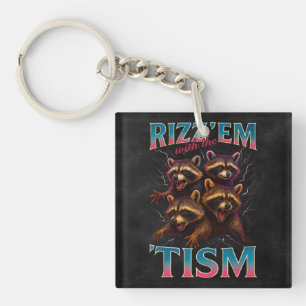 Rizz Em With The Tism Meme Autismus Lustiger Wasch Schlüsselanhänger