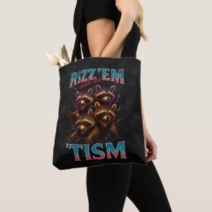 Rizz Em With The Tism Meme Autismus Lustiger Wasch Tasche