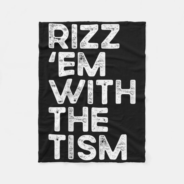 Rizz GmbH mit dem Tismus-Funny Autismus-Bewusstsei Fleecedecke (Vorderseite)
