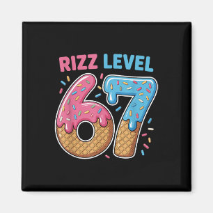 Rizz Level 67 Alpha Slang Gen 67. Nummer Eis Crea Magnet
