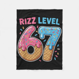Rizz Level 67 Alpha Slang Gen 67. Zahl Eiscreme Fleecedecke
