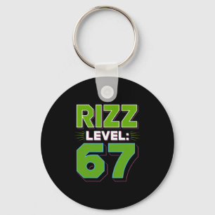 Rizz Level 67 Meme-Shirt Jugendtrend Six Seven 6 7 Schlüsselanhänger