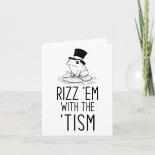 Rizz mir mit der Taufe! Autismus ist Rizzin Funny  Karte