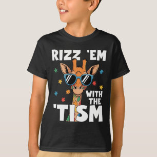 Rizz Sie mit dem Tism Autismus-Giraffe Lustiger Au T-Shirt