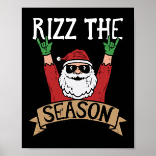 Rizz The Season Funny Christmas Weihnachten Weihna Poster