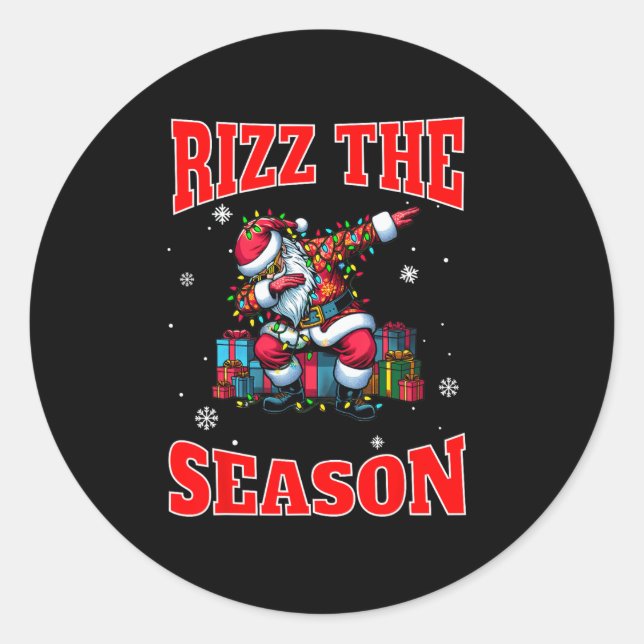 Rizz The Season Funny Middle School Gen Alpha Chri Runder Aufkleber (Vorderseite)