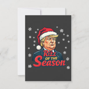 Rizz The Season Funny Trump Weihnachten Weihnachte Dankeskarte