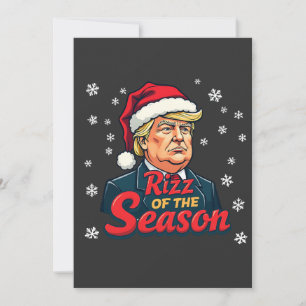 Rizz The Season Funny Trump Weihnachten Weihnachte Einladung