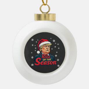 Rizz The Season Funny Trump Weihnachten Weihnachte Keramik Kugel-Ornament
