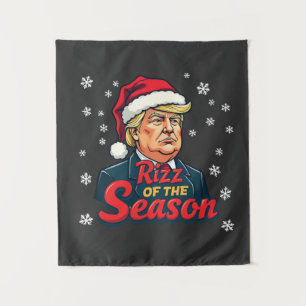 Rizz The Season Funny Trump Weihnachten Weihnachte Wandteppich