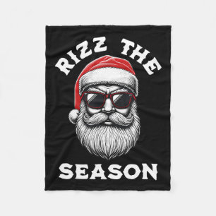 Rizz The Season Santa Merry Rizzmas Christmas Rizz Fleecedecke