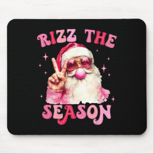 Rizz The Season Santa Rosa Bubble Gum Rizzmas Weih Mousepad