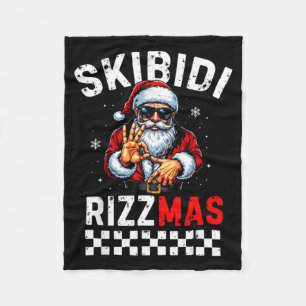 Rizz Weihnachten Santa 6 7 Lustiges Xmas Skibidi R Fleecedecke