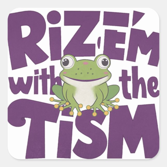 Rizz'em mit der Taufe, Taufe Quadratischer Aufkleber (Vorderseite)