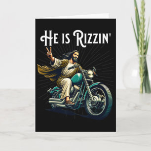 Rizzen Lustiger Rizz Er Ist Rizzin Jesus Fährt Mot Karte