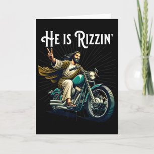 Rizzen Lustiger Rizz Er Ist Rizzin Jesus Reitet Mo Karte