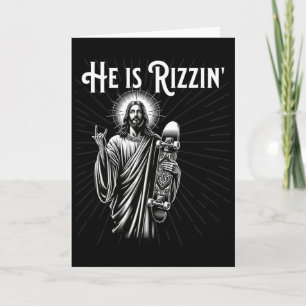 Rizzen Rocker Er Ist Rizzin Lustiger Jesus Fährt S Karte
