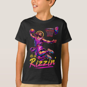 Rizzin Basketball Jesus hat Rizzen Ostern T-Shirt