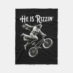 Rizzler bekommen Luft lustige Rizz Er ist Rizzin J Fleecedecke
