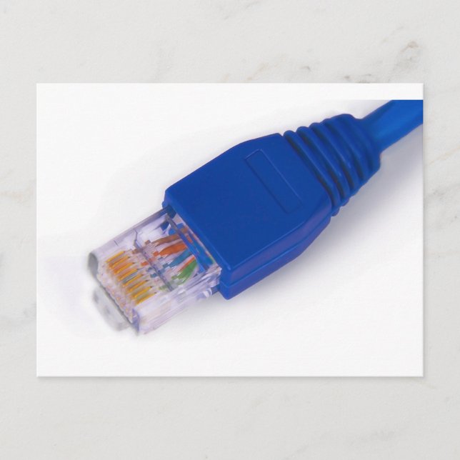 rj45 - Anschluss des Computernetzwerks Postkarte (Vorderseite)
