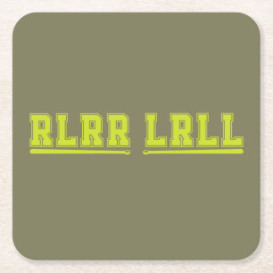 RLRR LRLL Drumsticks Band Trommel Drummer Lustig Rechteckiger Pappuntersetzer