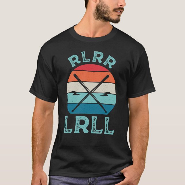 Rlrr Lrll Funny Drummer T-Shirt (Vorderseite)