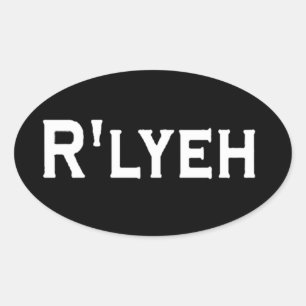 R'LYEH OVALER AUFKLEBER