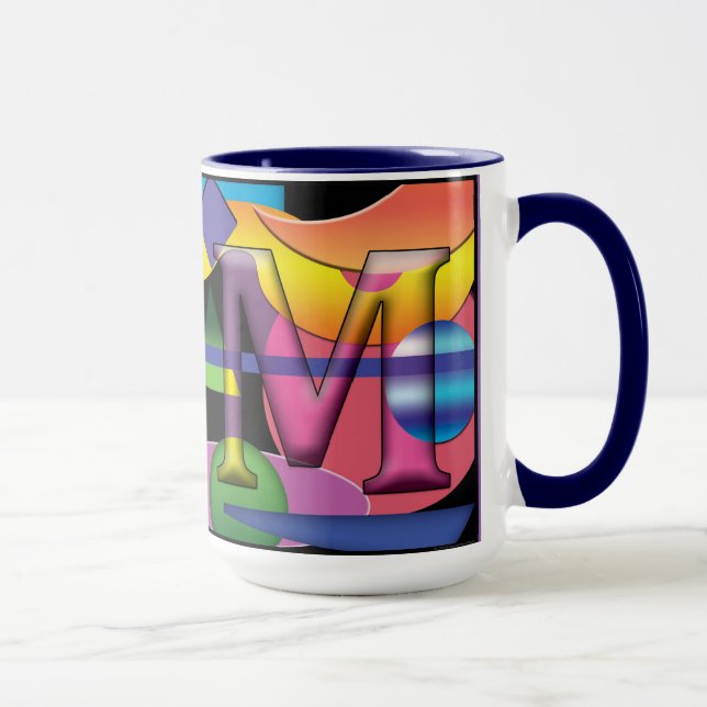 RM mit Monogramm Kaffee-Tasse Tasse (Rechts)