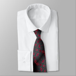 rmdesignflo55 Krawatte -BLACK- RED -NIEDLICH Neck 