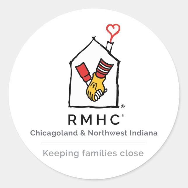 RMHC-CNI-Logo-Aufkleber Runder Aufkleber (Vorderseite)