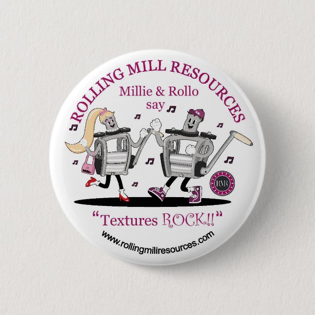 RMR Textures Rock Button - 2,25" Durchmesser (Vorderseite)