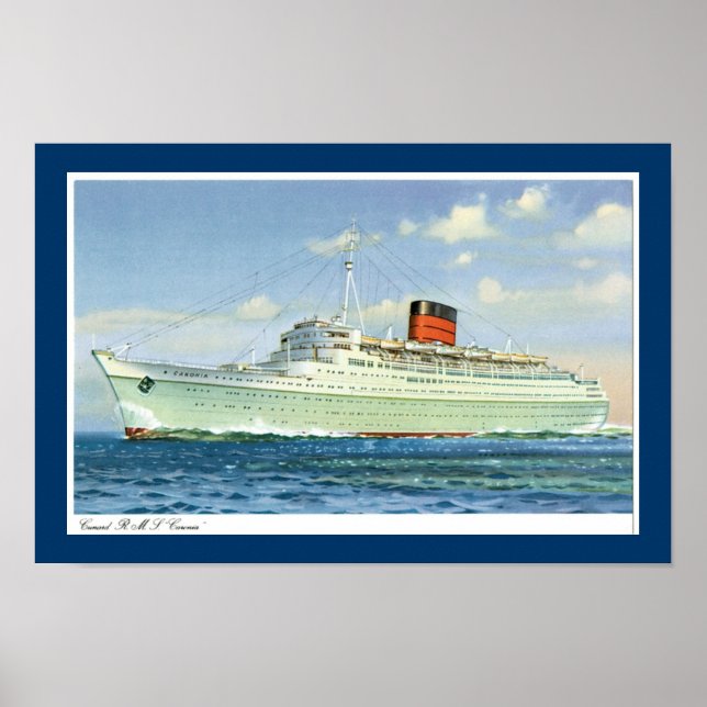 rms Caronia at Sea Poster (Vorne)