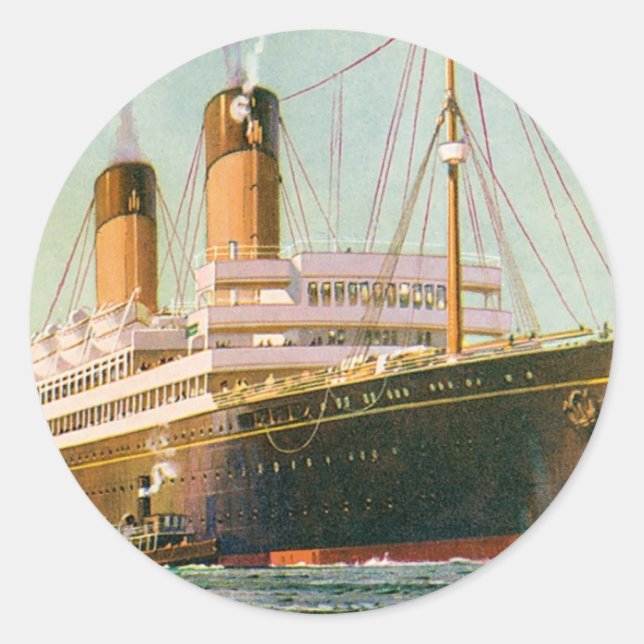 RMS Laurentic Runder Aufkleber (Vorderseite)