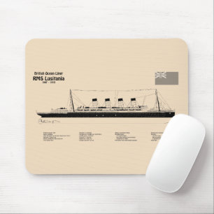 RMS Lusitania - Pläne für ein Schiffskonzept - SD Mousepad