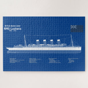 RMS Lusitania - Pläne für Schiffskonzepte ABD