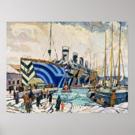 RMS Olympic in Dazzle Camouflage 18x24" Poster